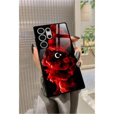 Snacase  Samsung Galaxy S23 Ultra Uyumlu Türk Bayrağı Tasarımlı Parlak Silikon Kılıf