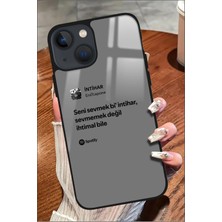 Snacase  Apple iPhone 13 Uyumlu Şarkı Sözü Tasarımlı Parlak Silikon Kılıf