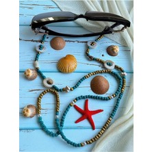 Amabel Jewelerys Midye Kabuğu ve Halka Boncuk Detaylı Yazlık Kadın Gözlük Ipi