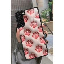 Snacase  Samsung Galaxy S22 Uyumlu Pembe Kedi Patisi Tasarımlı Parlak Silikon Kılıf