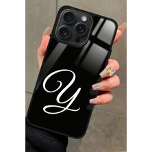 Snacase  Apple iPhone 12 Pro Max Uyumlu Y Harfi Yazılı Glossy Silikon Kılıf