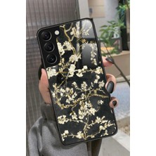 Snacase  Samsung Galaxy S22 Uyumlu Van Gogh Siyah Ağaç Tablo Tasarımlı Parlak Silikon Kılıf