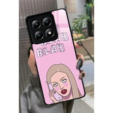 Snacase  Xiaomi Mi 14T Pro Uyumlu Blah Blah Yazılı Parlak Silikon Kılıf
