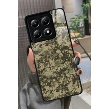 Snacase  Xiaomi Mi 14T Pro Uyumlu Kamuflaj Tasarımlı Parlak Silikon Kılıf