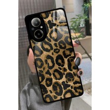 Snacase Realme 12 Lite Uyumlu Kahverengi Leopar Tasarımlı Parlak Silikon Kılıf