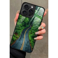 Snacase  Apple iPhone 15 Pro Uyumlu Yol Tasarımlı Parlak Silikon Kılıf