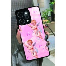 Snacase Oppo Reno 14 Pro Uyumlu Melek Tasarımlı Parlak Silikon Kılıf
