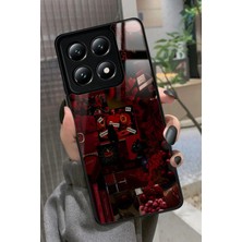 Snacase  Xiaomi Mi 14T Pro Uyumlu Bordo Poster Tasarımlı Parlak Silikon Kılıf