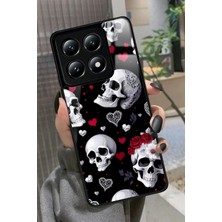 Snacase  Xiaomi Mi 14T Pro Uyumlu Kurukafa Tasarımlı Parlak Silikon Kılıf