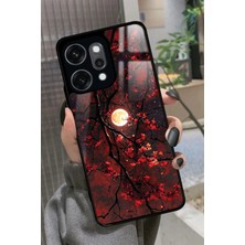 Snacase Oppo Reno 14 Pro Uyumlu Van Gogh Kırmızı Ağaç Tablo Tasarımlı Glossy Silikon Kılıf