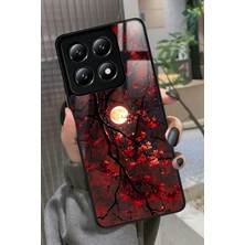Snacase  Xiaomi Mi 14T Pro Uyumlu Van Gogh Kırmızı Ağaç Tablo Tasarımlı Parlak Silikon Kılıf