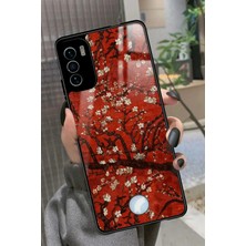 Snacase Reeder S19 Max Pro S Uyumlu Van Gogh Kırmızı Ağaç Tablo Tasarımlı Parlak Silikon Kılıf