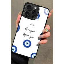 Snacase  Apple iPhone 14 Pro Uyumlu Motivasyonlu Nazar Boncuğu Tasarımlı Parlak Silikon Kılıf