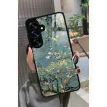 Snacase  Samsung Galaxy S25 Uyumlu Van Gogh Yeşil Ağaç Tablo Tasarımlı Glossy Silikon Kılıf