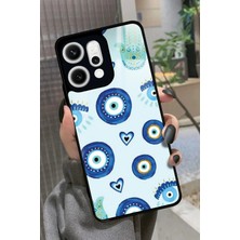 Snacase Oppo Reno 14 Uyumlu Nazar Boncuğu Tasarımlı Parlak Silikon Kılıf