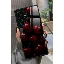 Snacase  Samsung Galaxy S25 Ultra Uyumlu Kiraz Tasarımlı Parlak Silikon Kılıf