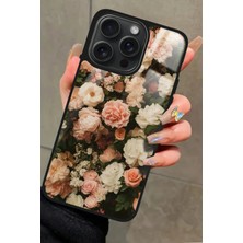 Snacase  Apple iPhone 14 Pro Uyumlu Pembe Çiçek Tasarımlı Parlak Silikon Kılıf