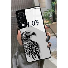 Snacase  Samsung Galaxy S25 Edge Uyumlu Karakartal Tasarımlı Parlak Silikon Kılıf