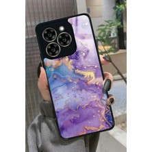 Snacase Reeder S919 Uyumlu Mor Mermer Tasarımlı Parlak Silikon Kılıf