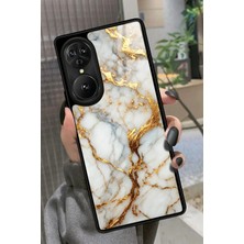 Snacase Reeder S19 Max Pro S Edge Uyumlu Beyaz&altın Mermer Tasarımlı Parlak Silikon Kılıf