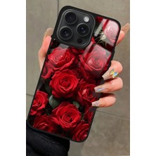 Snacase  Apple iPhone 15 Pro Max Uyumlu Gül Tasarımlı Parlak Silikon Kılıf