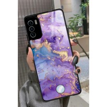 Snacase Reeder S19 Max Pro S Uyumlu Mor Mermer Tasarımlı Parlak Silikon Kılıf