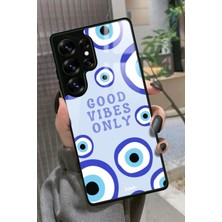 Snacase  Samsung Galaxy S25 Ultra Uyumlu Motivasyonlu Nazar Boncuğu Tasarımlı Parlak Silikon Kılıf