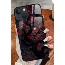 Snacase  Apple iPhone 13 Uyumlu Van Gogh Kırmızı Ağaç Tablo Tasarımlı Parlak Silikon Kılıf