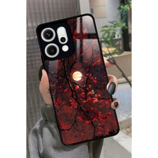 Snacase Oppo Reno 14 Uyumlu Kırmızı Manzara Tasarımlı Parlak Silikon Kılıf