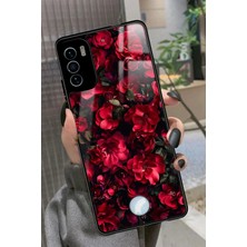 Snacase Reeder S19 Max Pro S Uyumlu Kırmızı Çiçek Tasarımlı Parlak Silikon Kılıf