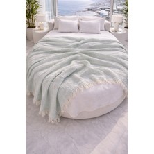 Shal Home %100 Pamuk 8 Kat Müslin Yatak Örtüsü Takımı-Doublesize 240X260CM