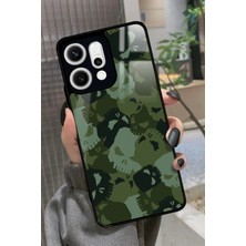 Snacase Oppo Reno 14 Uyumlu Kamuflaj Tasarımlı Parlak Silikon Kılıf