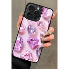 Snacase  Apple iPhone 14 Pro Max Uyumlu Simli Taş Tasarımlı Parlak Silikon Kılıf