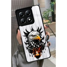 Snacase  Xiaomi Mi 14T Pro Uyumlu Kartal Tasarımlı Parlak Silikon Kılıf