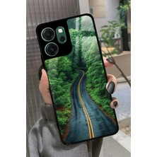 Snacase Oppo Reno 14F Uyumlu Yol Tasarımlı Parlak Silikon Kılıf