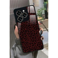Snacase Reeder S919 Uyumlu Bordo Leopar Tasarımlı Parlak Silikon Kılıf