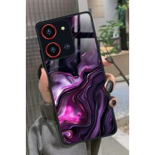 Snacase Reeder S19 Max Pro S 108 Mp (Zoom) Uyumlu Mor Mermer Tasarımlı Glossy Silikon Kılıf