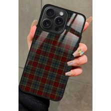 Snacase  Apple iPhone 16 Pro Uyumlu Bordo Kare Tasarımlı Glossy Silikon Kılıf