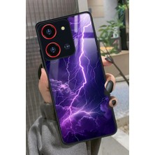 Snacase Reeder S19 Max Pro S 108 Mp (Zoom) Uyumlu Mor Şimşek Tasarımlı Glossy Silikon Kılıf