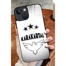 Snacase  Apple iPhone 14 Uyumlu Karakartal  Tasarımlı Parlak Silikon Kılıf