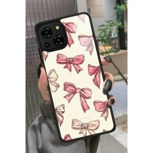 Snacase Reeder S23 Pro Max Uyumlu Pembe Kurdele Tasarımlı Parlak Silikon Kılıf