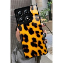 Snacase  Xiaomi Mi 14T Pro Uyumlu Sarı Leopar Tasarımlı Parlak Silikon Kılıf