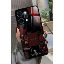 Snacase Oppo Reno 14 Pro Uyumlu Bordo Poster Tasarımlı Glossy Silikon Kılıf