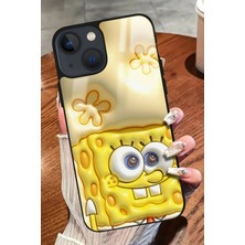 Snacase  Apple iPhone 15 Uyumlu Sunger Bob Tasarımlı Parlak Silikon Kılıf