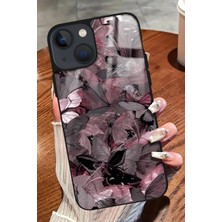 Snacase  Apple iPhone 13 Uyumlu Pembe Kelebek Tasarımlı Parlak Silikon Kılıf