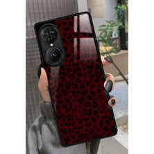 Snacase Reeder S19 Max Pro S Edge Uyumlu Bordo Leopar Tasarımlı Parlak Silikon Kılıf