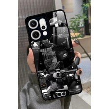 Snacase Oppo Reno 14 Uyumlu Araba Posteri Tasarımlı Parlak Silikon Kılıf