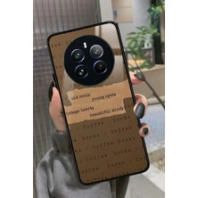 Snacase Realme 12 Uyumlu Kahverengi Poster Tasarımlı Parlak Silikon Kılıf