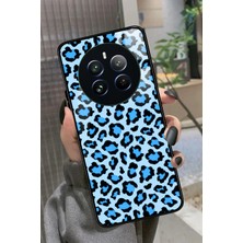 Snacase Realme 12 Uyumlu Mavi Leopar Tasarımlı Parlak Silikon Kılıf