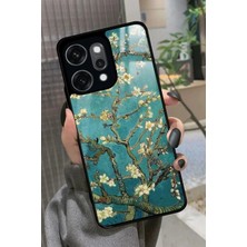 Snacase Oppo Reno 14 Pro Uyumlu Van Gogh Yeşil Ağaç Tablo Tasarımlı Parlak Silikon Kılıf